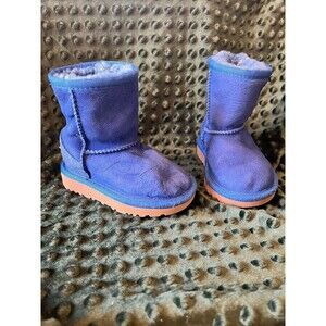 Ugg baby size 6 6c blue leather bootie Boots
